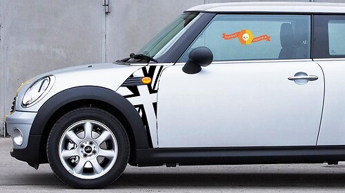 BMW Mini Cooper R55 R56 R57 A Panel Union Jack Decal Sticker Graphics 2