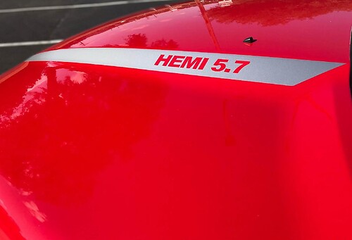 2 Dodge Ram 1500 Hemi 5.7 Hemi Hood Graphics Side stripe Sticker Decal
