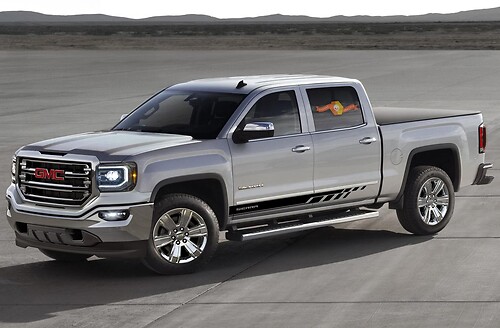 Side stripes Sticker Decal for GMC Sierra door panel graphics model 3