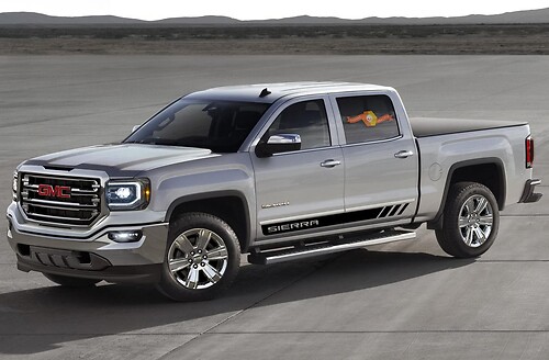 Side stripes Sticker Decal for GMC Sierra door panel graphics model 4