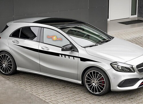 Mercedes-Benz A Class W175 AMG sports stripes Sticker Decal Graphics
