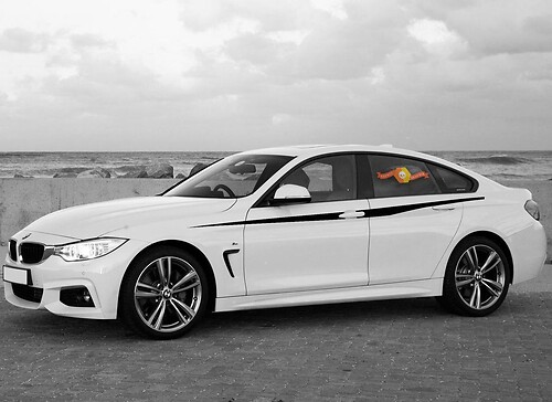 BMW F32 4 Series Coupe M Performance accent stripes Side Stripe Graphics
