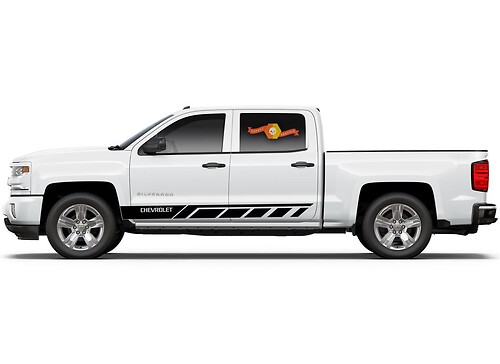 Chevrolet Silverado mk3 side stripes graphics Sticker Decal door panel Sticker Decal black vinyl 2