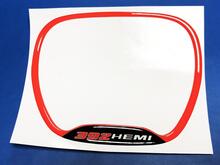 Steering WHEEL Trim Ring 392 HEMI emblem domed Sticker Decal Dodge Challenger Charger 2