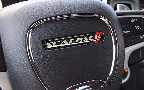 Steering Wheel Scat Pack Red stripes emblem domed Sticker Decal Challenger Charger Scatpack
