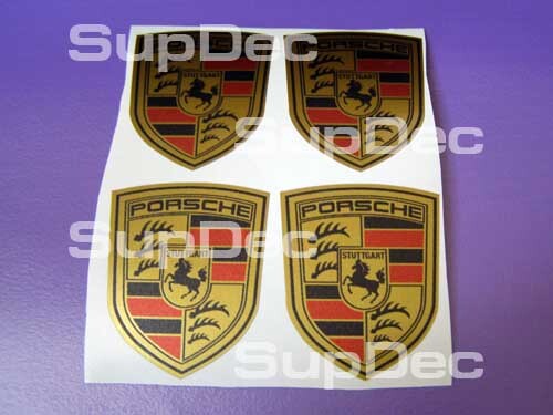 Porsche GOLD 4 Stickers Decals