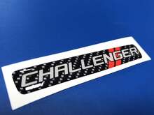 One Steering Wheel Challenger Carbon Fiber emblem domed Sticker Decal style 2