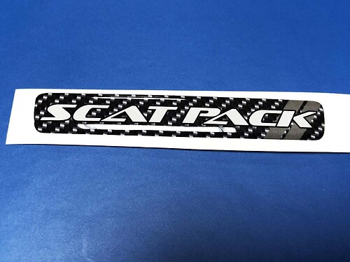 One Steering Wheel Scatpack Grey stripes Carbon Fiber emblem domed Sticker Decal style