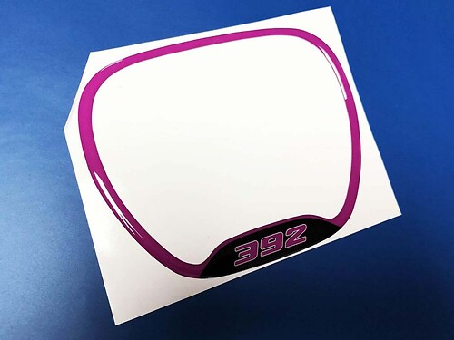 Steering WHEEL TRIM RING 392 Purple emblem domed Sticker Decal Challenger Charger