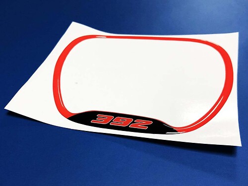 Steering WHEEL TRIM RING 392 Red emblem domed Sticker Decal Challenger Charger