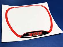 Steering WHEEL TRIM RING 392 Red emblem domed Sticker Decal Challenger Charger 2