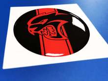 Hellcat Fuel Door Insert emblem domed Sticker Decal for Challenger 2