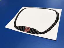 Steering WHEEL TRIM Ring Hellcat Red Carbon Fiber domed Sticker Decal Dodge 2
