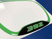 Steering WHEEL TRIM RING 392 Green Lime emblem domed Sticker Decal Challenger Charger Dodge 2