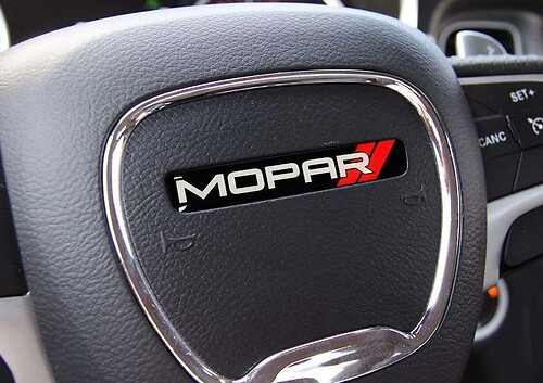 One Steering Wheel emblem domed Sticker Decal Challenger Charger Mopar Dodge
