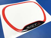 Steering WHEEL TRIM Ring SRT Hellcat supercharged Red stripes domed Sticker Decal Dodge 2