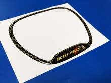 Steering WHEEL TRIM RING Yellow Scat Pack Honeycomb emblem domed Sticker Decal Challenger Charger Dodge Scatpack 2