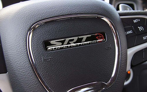 Steering Wheel SRT Supercharged emblem domed Sticker Decal Challenger Charger Dodge