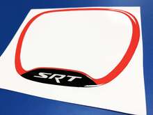 Steering WHEEL TRIM Ring SRT Red domed Sticker Decal Dodge Charger Challenger  2