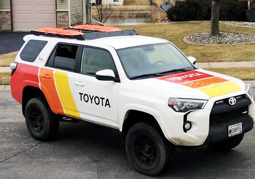 2 side Old school toyota 4Runner Tundra Tacoma LandCruiser graphics vinyl decals stickers kits
