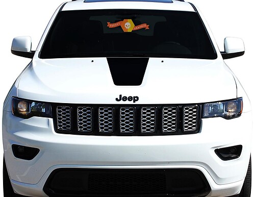 2011-2018 Jeep Grand Cherokee Front HOOD GRAPHIC Sticker Decal BLACKOUT 