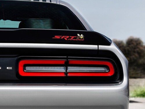 Scat Pack Challenger or Charger SRT Powered badge emblem domed Sticker Decal Dodge Red color Scatpack