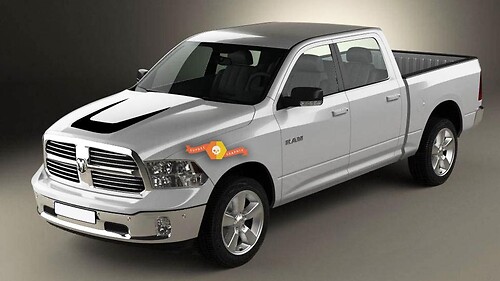 2015-2017 Dodge Ram Hemi Hood Graphic Blackout