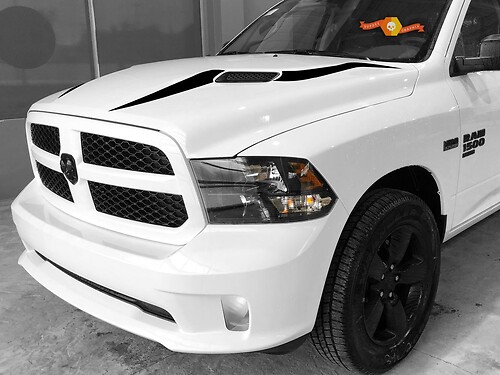 2017 - 2018 Dodge Ram 1500 Rebel Hood inlay Sticker Decal Stripe