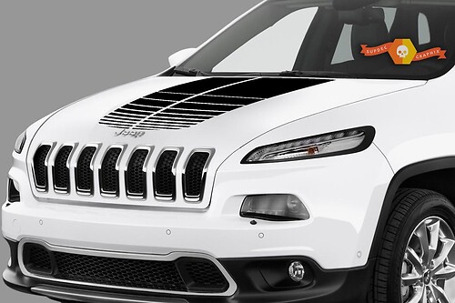 Jeep Compass Vinyl Hood Decals Stickers Graphics Stripes 2017-2019