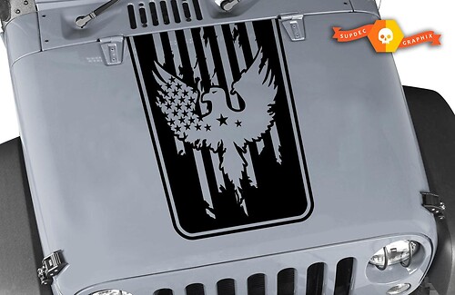 Off road 4x4 Sticker Decal Vinyl Hood Stripes for Jeep Wrangler 2011 - 2019 JK