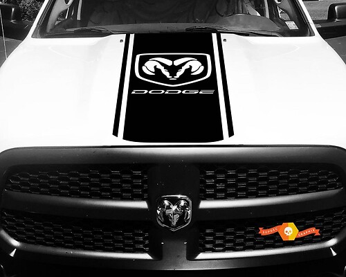 Dodge Ram 1500 2500 3500 Vinyl Racing Stripe Hemi Hood Decals Stickers #4