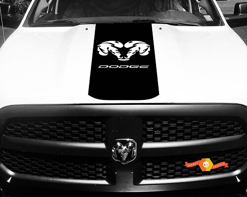 Dodge Ram 1500 2500 3500 Vinyl Racing Stripe RAM Dodge Hood Decals Stickers #16