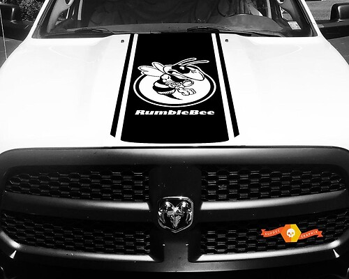 Dodge Ram 1500 Vinyl Decal HOOD Rumble Bee Stripe Stickers #44