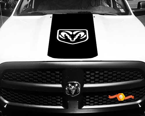 1500 2500 3500 Truck Vinyl Racing Decals Stripe Ram Dodge Hood Stickers  #72