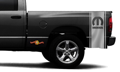 DODGE RAM 1500 VINYL DECAL bed side stripe racing CHROME sticker Mopar #90