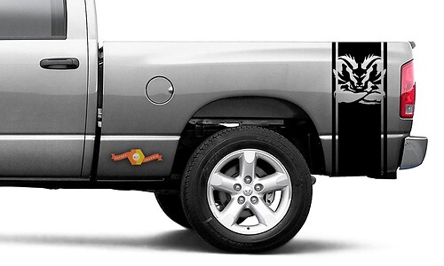 DODGE RAM 1500 2500 VINYL DECAL Stripe Plain Head Turbo Decal Sticker #106