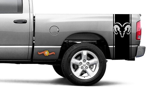 DODGE RAM 1500 VINYL DECAL bed side stripe racing sticker  #110