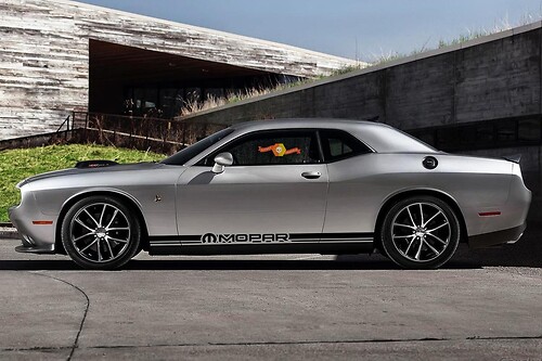 2X 2009-2018 Dodge Challenger MOPAR Side Vinyl Rally Stripes Stickers Decals Graphics