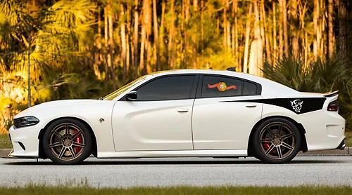 2X Dodge Charger DEMON Rear Side Stripe Sticker Decal 2015-2018