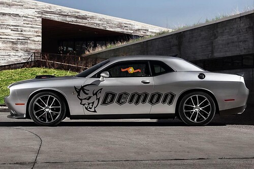 2x 2008-2019 Dodge Challenger DEMON Side Vinyl Decals Graphics Sticker 