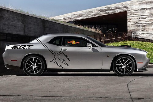 2 Side Dodge Challenger DEMON Pitchfork SRT 840 HP Side Vinyl Decals Graphics Sticker-1