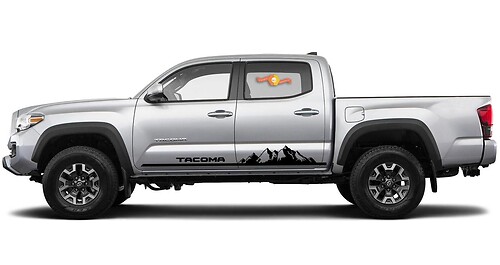 2X Toyota Tacoma 2016-2019 side skirt Vinyl Decals graphics rally sticker kit -1