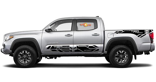 4X Toyota Tacoma Trd 4x4 Sport Scull side skirt Vinyl Stickers Decals 2016-2020