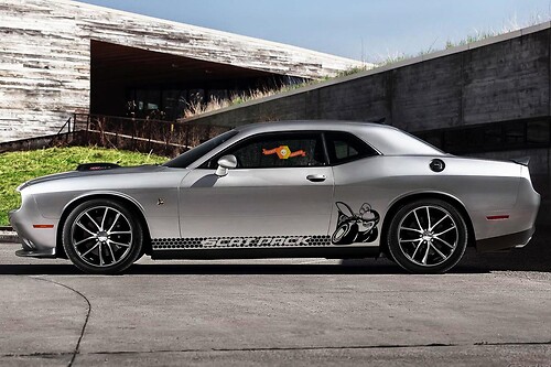 2X Dodge Challenger Scat Pack Rocker Panel Stickers Decals Stripe Vinyl Graphics - 3