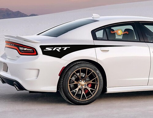 2X Dodge Charger SRT Rear Quarter Side Stripe Sticker Decal 2011-2020