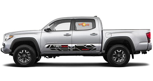 2X Toyota Tacoma Trd 4x4 Sport Scull Punisher side skirt Vinyl Stickers Decals 2016-2020