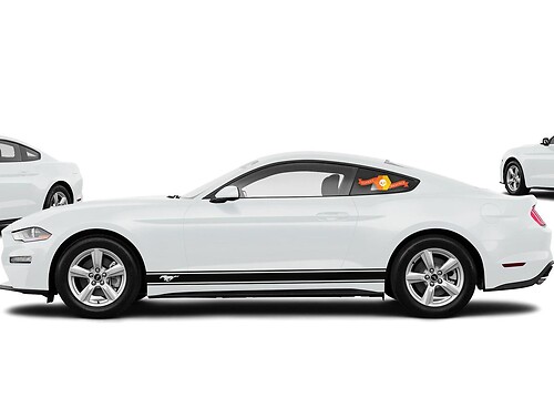2X Sticker Decal Vinyl Side Door Stripes for Ford Mustang - 2

