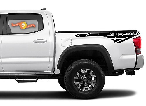 Toyota Tacoma 2016-2019 3rd Gen Bedside TRD 4x4 Offroad Stickers Decals