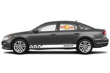 Racing rocker panel stripes vinyl decals stickers for Volkswagen Passat Wolfsburg B2 B3 B4 B5 B6 B7 B8 CC 3