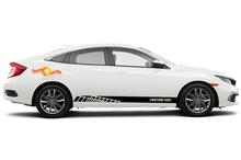 Racing rocker panel stripes vinyl decals stickers for Honda Civic EX 3